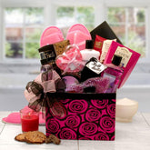 gift for her, spa gift basket, pamper gift basket, spa basket